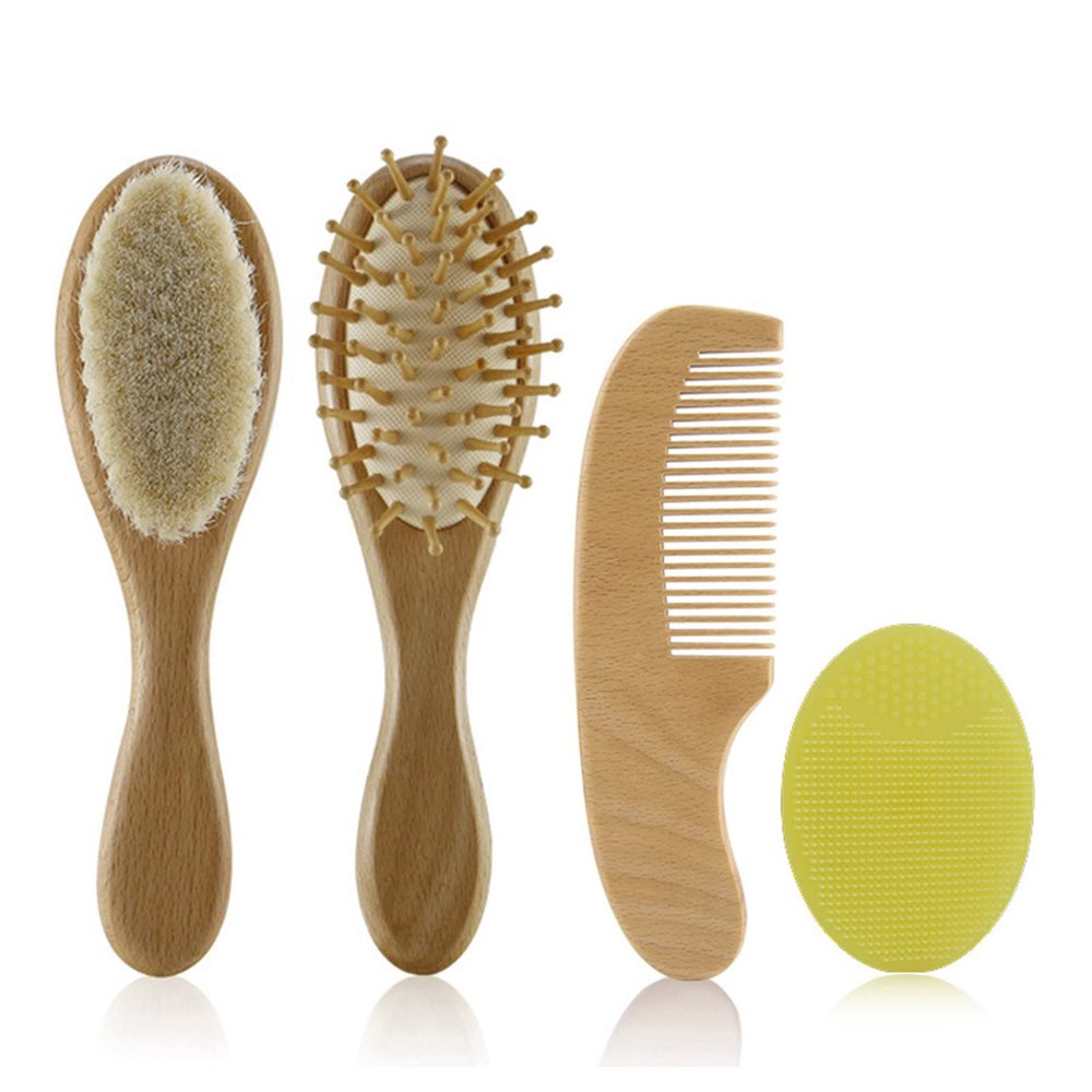 FGDTREE Cap Brush Silicone Hair Brush Comb Set Hair Comb for Baby Scalp Massage Bath Brushes Toddlers Travel Gear Infant Hair Brush Soft Infant Cap Infant Hair Brush for Bath