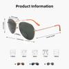 Ryegis G15 Classic Bifocal Sunglasses,Men's Command Aviator Metal Reading Glasses 2.5 view 3