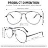 Classic Aviator Blue Light Glasses for Men and Women,Bifocal Reader Metal Frame Clear Lens Eyeglasses 1.75 view 2