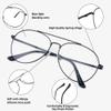 Classic Aviator Blue Light Glasses for Men and Women,Bifocal Reader Metal Frame Clear Lens Eyeglasses 1.75 view 4