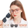 MARE AZZURO Fashion Reading Glasses 1.0 Women Men with Magnetic Clip on Sunglasses, Big Readers 1.00, Brown XL Reading Glasses 100 125 150 175 200 225 250 275 300 350 view 1