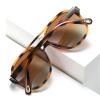 mincl Outdoor Full lens Pilot Reading Sunglasses Women UV 400 Protection Double Bridge Square Sun Readers N45 (leopard, 1.25, x) view 4