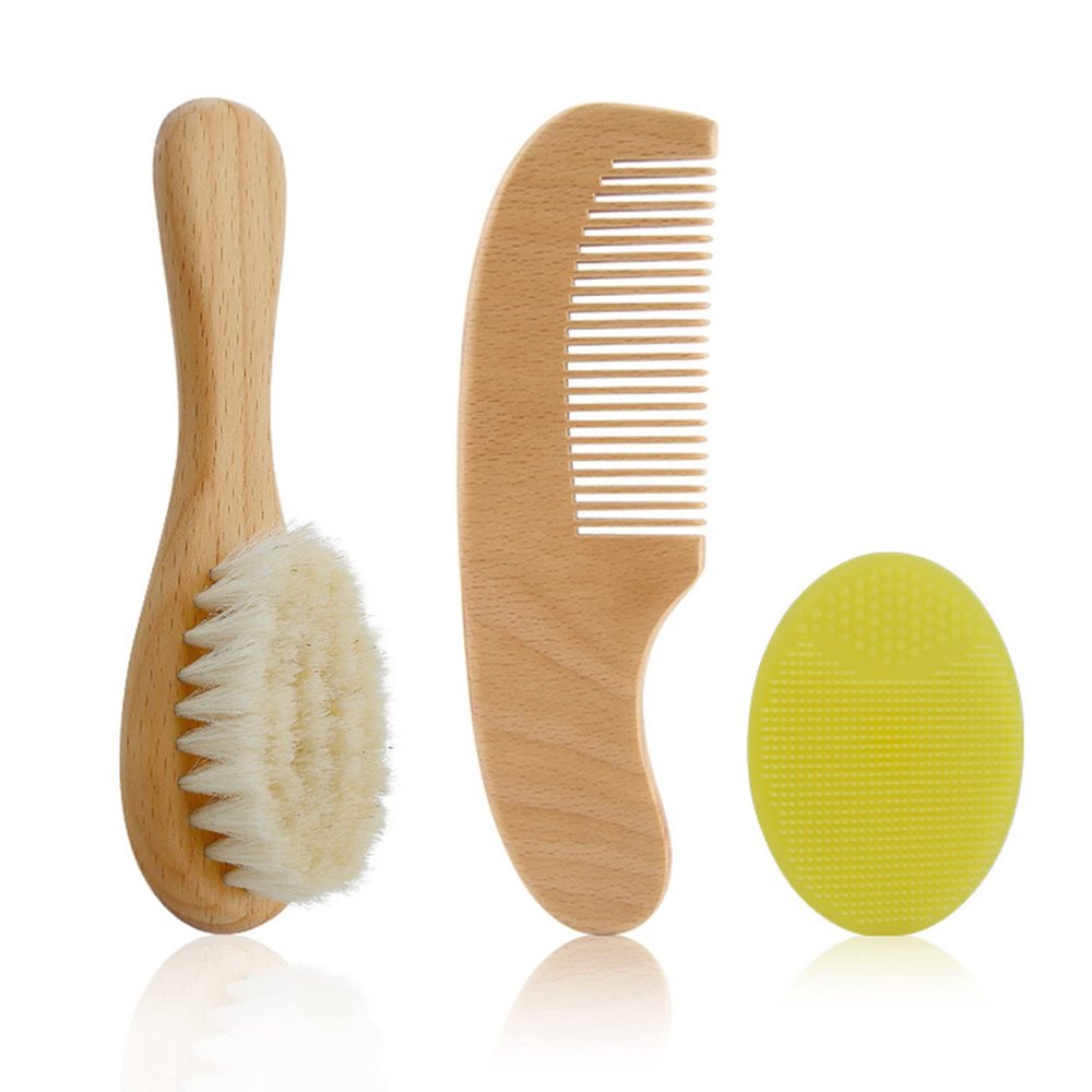 FGDTREE Cap Brush Silicone Hair Brush Comb Set Hair Comb for Baby Toddlers Scalp Massage Bath Brushes Travel Gear Infant Hair Brush Cap
