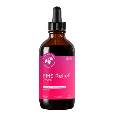 Mountain Meadow Herbs PMS Relief Drops | Liquid Herbal Supplement for Menstrual Period Discomfort | Hormonal Support for PMS Cramps, Mood Swings & Acne with Chaste Tree Berry (Vitex) & Wild Yam 2oz