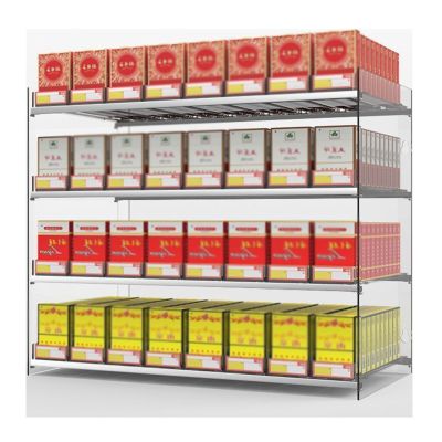 Wall Mounted Commercial Automatic Display Holder| Clear Shelves Pusher Display Case Shelf for Retail Store Supermarket Cabinet Divider Pusher Tray Rack (Color : Clear, Size : 110.5x29x87cm)