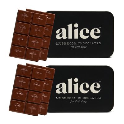 Nightcap 2-Pack | Functional Mushroom Chocolates | Supports Deep Sleep, Calm Mind, Stress Relief | Reishi, Magnesium, Zinc, L-Theanine & Chamomile | Helps to Fall & Stay Asleep, Cream