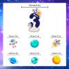 7 Pcs Outer Space Cake Toppers Set Universe Theme Kids 3rd Birthday Happy, astronaut birthday party or planet theme party spaceship rocket decoration that both boys and girls will love. LIANGSS view 2