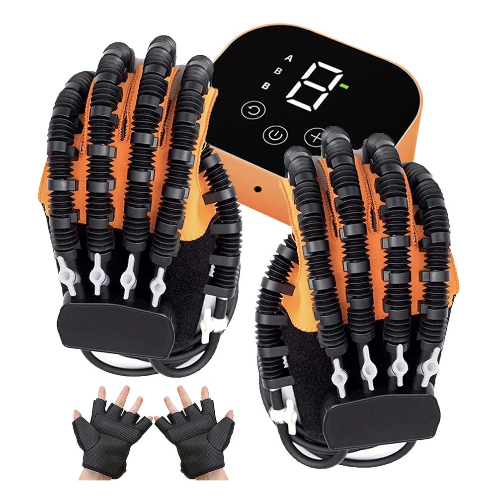 ASHLGQB Robotic Gloves, for Stroke Treatment Aid, Hand Rehabilitation Training, Glove Exerciser for Stroke Patient, Portable Equipment for Hand Exercise and Therapy
