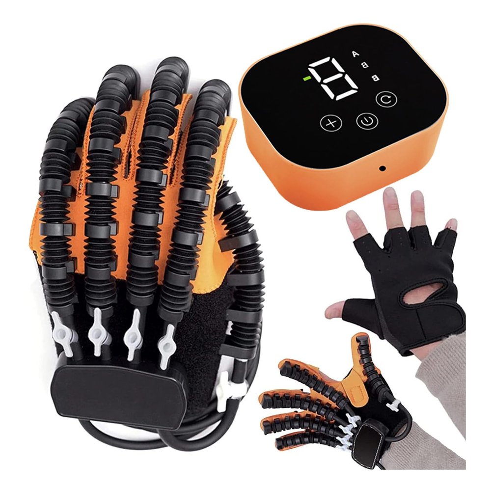 ASHLGQB Robotic Gloves, for Stroke Treatment Aid, Hand Rehabilitation Training, Glove Exerciser for Stroke Patient, Portable Equipment for Hand Exercise and Therapy
