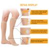 2 Pairs Sheer Compression Socks for Women - 15-20 mmHg Knee High Sheer Compression Stockings for Support Circulation Swelling Edema Work Office Travel, Beige, Small view 4