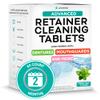 Retainer & Mouth Guard Cleaner Tablets - Mint Flavor Retainer Cleaner Tablets & Invisalign Cleaner -Denture Cleaning Tablets, Denture Cleaner, Aligners, Night Guard - Oral Dental Care view 1