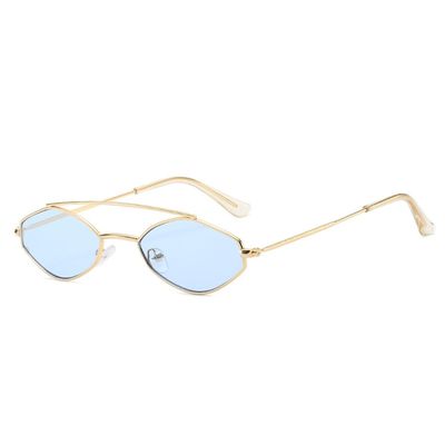 SightPerk Fashion Metal Double Beam Small Frame Tinted Lens Reading Glasses Outdoor Use Sun Reader (1 Blue, 1, x)