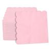 100 Pieces 2-Ply Cocktail Napkins Light Pink Napkins 5 x 5 Inch Disposable Scalloped Napkin for Party Dinner Birthday Wedding Baby Shower(Pink) view 1