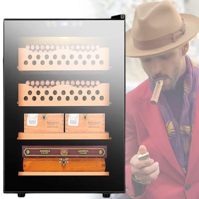 XARONF 50L Electric Humidor, About 200~300 Counts Large Cigar Humidor, Cooling and Heating Temperature Control Cabinet Humidor with Cedar Wood