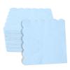 100 Pieces 2-Ply Cocktail Napkins Light Blue Napkins 5 x 5 Inch Disposable Scalloped Napkin for Party Dinner Birthday Wedding Baby Shower(Blue) view 1