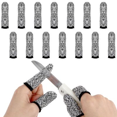 14 Pieces Finger Covers, Ymapinc Finger Sleeve Cots Protector for Finger Tips, Reusable Thumb Finger Protectors Cut Resistant Guards for Kitchen Sculpture Work