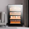XARONF 50L Electric Humidor, 300 Counts Cigar Humidor Cabinet with Heating and Cooling, Electric Cooling Cigar Fridge with Cedar Wood Shelves view 1
