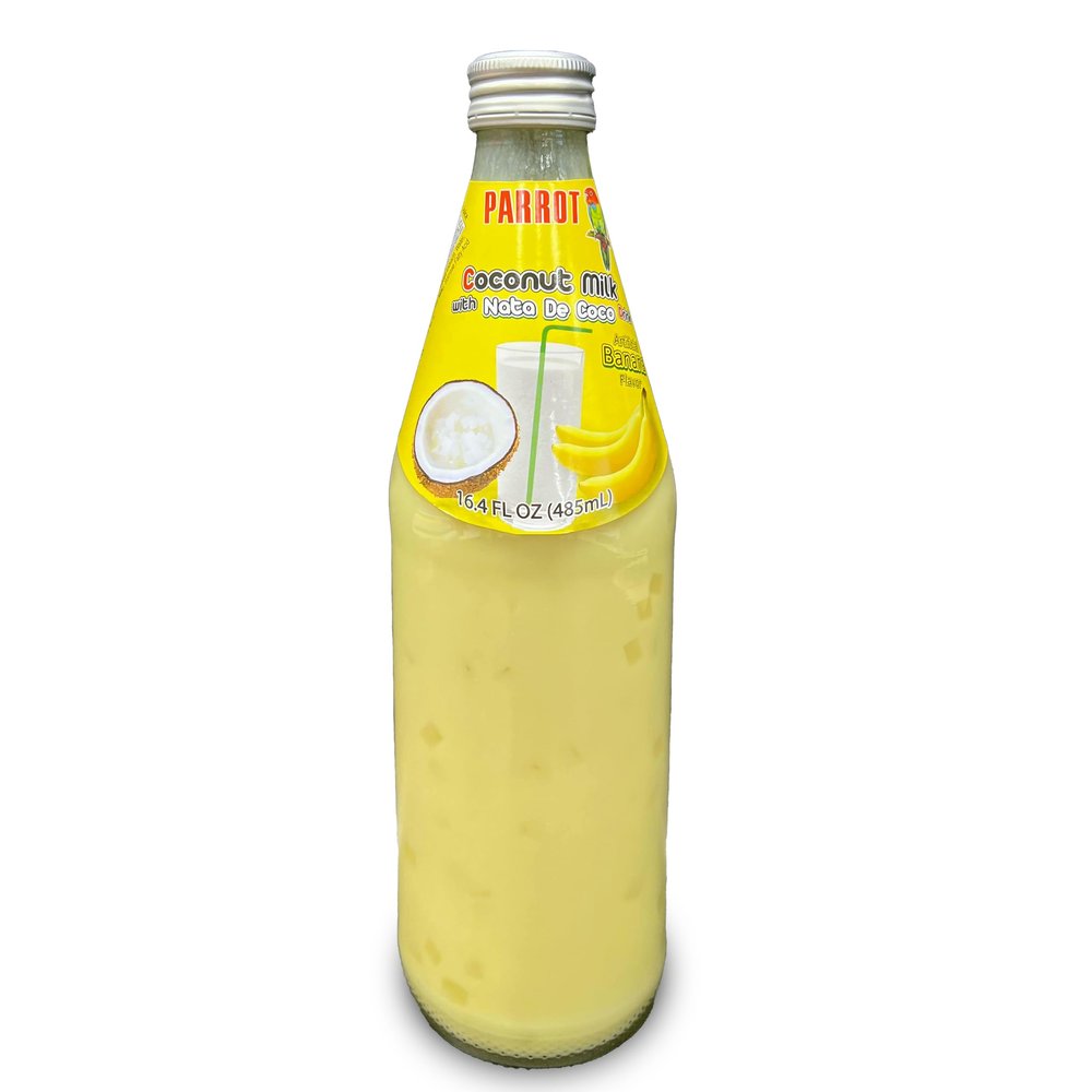 Parrot Coconut Milk With Nata De Coco Banana 485m 16.4 fl.ozPack of 6