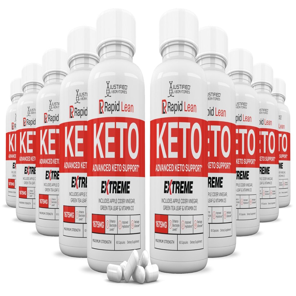 (10 Pack) Rapid Lean Keto ACV Extreme Pills 1675MG Keto Support Blend Capsule Alternative to Keto ACV Gummies Formulated with Apple Cider Vinegar Extra Virgin Olive Oil Powder Green Tea 600 Capsules