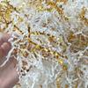 Crinkle Cut Paper Shred Filler for Gift Wrapping, Shredded Paper for Basket Filling,Mixed Colors Gift Box Filler for Easter, Birthday, Christmas, Thanksgiving, Wedding, Mother's Day( White&Gold) view 2