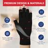 Doctor Developed Compression Gloves for Women and Men, Open-Finger Arthritis Gloves, Typing Gloves, Arthritis & Carpal Tunnel, 1 Pair (Black, M) view 3