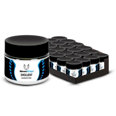 HawkGrips 8oz Massage Emollient, Unscented, Emollient for IASTM and Massage, Soft Tissue Mobilization & Lubrication for Massage Therapy, Shea Butter, Oil Based, Vegan, Cream Alternative, Pack of 24