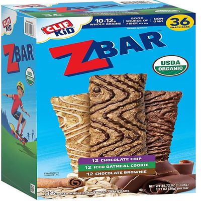 generic Clif Kid Organic Zbar Granola Bars Variety Pack BULK (36 count)