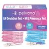 Pelvana Pregnancy and Ovulation Test Strips Combo Kit - 25 LH Fertility Test Strips + 10 Pregnancy HCG Checker Kits - Identify Your Peak Fertility Days - Easy at Home Ovulation Tests (35 Piece Kit) view 1