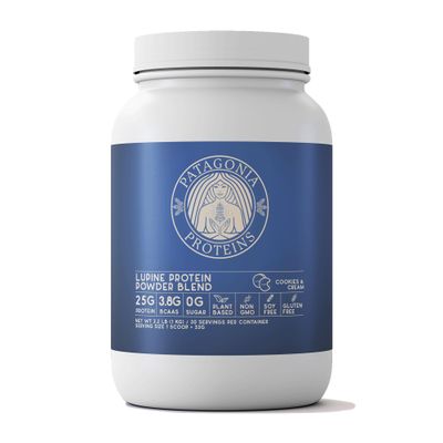 Vegan Protein Harvested in Patagonia, 25g, 110 Cal, 3.8g BCAAs, Plant-Based, Non-GMO, Sugar Free, Soy Free, Gluten Free (Cookies & Cream, 30 Servings)