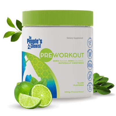 People's Chemist The Pre-Workout (Lime) - Natural Caffeine for Energy, Focus & Endurance No Sugar, No Artificial Ingredients Lime Flavor
