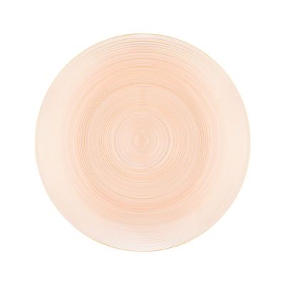 EcoQuality 7" inch Round Translucent Peach Plastic Plates - Crystal Like Design, China Like Party Plates, Heavy Duty Large Disposable Dinner Charger Salad Plate Weddings,Serveware,Tableware (240)