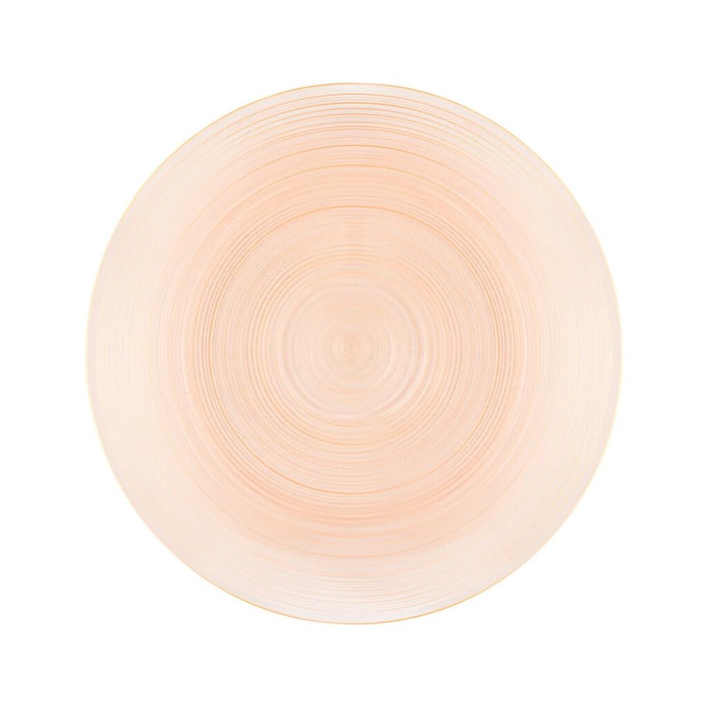 EcoQuality 7" inch Round Translucent Peach Plastic Plates - Crystal Like Design, China Like Party Plates, Heavy Duty Large Disposable Dinner Charger Salad Plate Weddings,Serveware,Tableware (240)