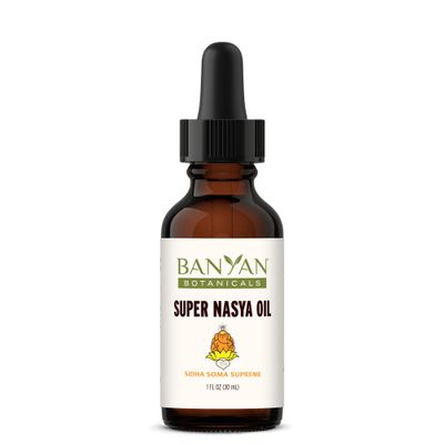 Banyan Botanicals Super Nasya Oil  Herbal Nasal Oil Drops with Rose & Sandalwood  Soothes The Nasal Passages & Supports Healthy Respiration*  1 oz  Non-GMO, Chemical Free, Cruelty Free