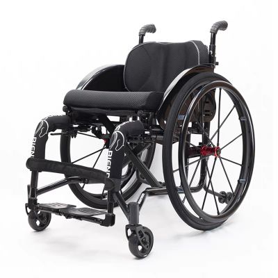 Sports Leisure Wheelchair Disabled Manual Self Propelled Wheelchair Lightweight Folding Aluminum Alloy Wheelchair Suitable with Quick Release Rear Wheels & Anti-Tip Wheels(Width 36cm/14.1in,Black)