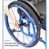 Sports Leisure Wheelchair Disabled Manual Self Propelled Wheelchair Lightweight Folding Aluminum Alloy Wheelchair Suitable with Quick Release Rear Wheels & Anti-Tip Wheels(Width 36cm/14.1in,Black) view 4