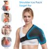 Comfitech Shoulder Ice Pack Wrap Sleeve for Better Putting On & Off, Reusable Gel Cold Pad for Arm, Medium, Black view 2