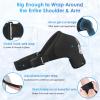 Comfitech Shoulder Ice Pack Wrap Sleeve for Better Putting On & Off, Reusable Gel Cold Pad for Arm, Medium, Black view 3
