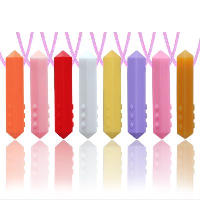 Sensory Chew Necklace for Girls, 8 Pack Chewelry for Kids with Autism