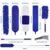 9PCS Dusters for Cleaning,Extendable Microfiber Duster with Extension Pole Up to 100'',Bendable Washable and Reusable Dusters Kit for Ceiling Fans, Blinds, High Ceilings, Furniture,Cars view 2
