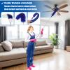 9PCS Dusters for Cleaning,Extendable Microfiber Duster with Extension Pole Up to 100'',Bendable Washable and Reusable Dusters Kit for Ceiling Fans, Blinds, High Ceilings, Furniture,Cars view 3