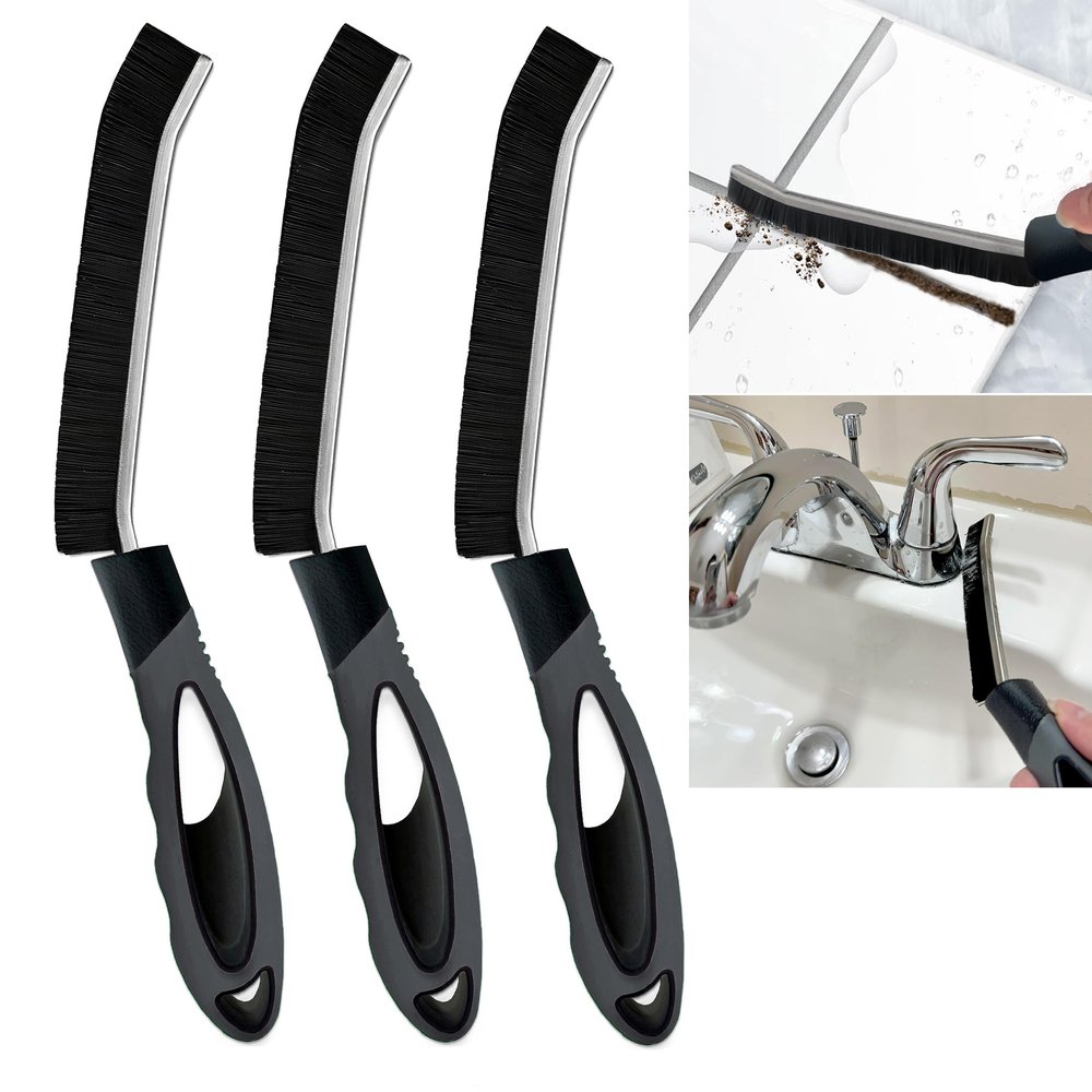 Crevice Cleaning Brush for Deep Cleaning Bathroom Tile, Kitchen Sink and Window Tracks, Multi-Purpose Hard Bristle Cleaning Brush for Household Use, Cleaning Brushes Small Spaces, Gap Cleaning Tool