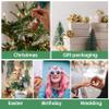Sukh Christmas Crinkle Cut Paper -Reusable Paper Shred Filler as Confetti Paper Stuffing Baskets Filler for Easter Thanksgiving Halloween Christmas Wedding Birthday Decorative Craft Box Bags Wrapping Supplies 4.9OZ(Dark Green) view 4