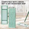 6 Pack Replacement Mop Refills Compatible with Libman Wet & Dry Microfiber Mop, Reusable Washable Mop Head Replacement Pads for Cleaning Multi-Surface Floor (Mop not Included) view 2