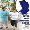 Bunnycool 4 Pairs Extra Wide Socks Swollen 30" Lymphedema Bariatric Socks Non Binding Loose Fit(10-13,Novelty Color) view 2