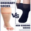 Bunnycool 4 Pairs Extra Wide Socks Swollen 30" Lymphedema Bariatric Socks Non Binding Loose Fit(10-13,Novelty Color) view 3