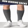 Bunnycool 4 Pairs Extra Wide Socks Swollen 30" Lymphedema Bariatric Socks Non Binding Loose Fit(10-13,Novelty Color) view 4
