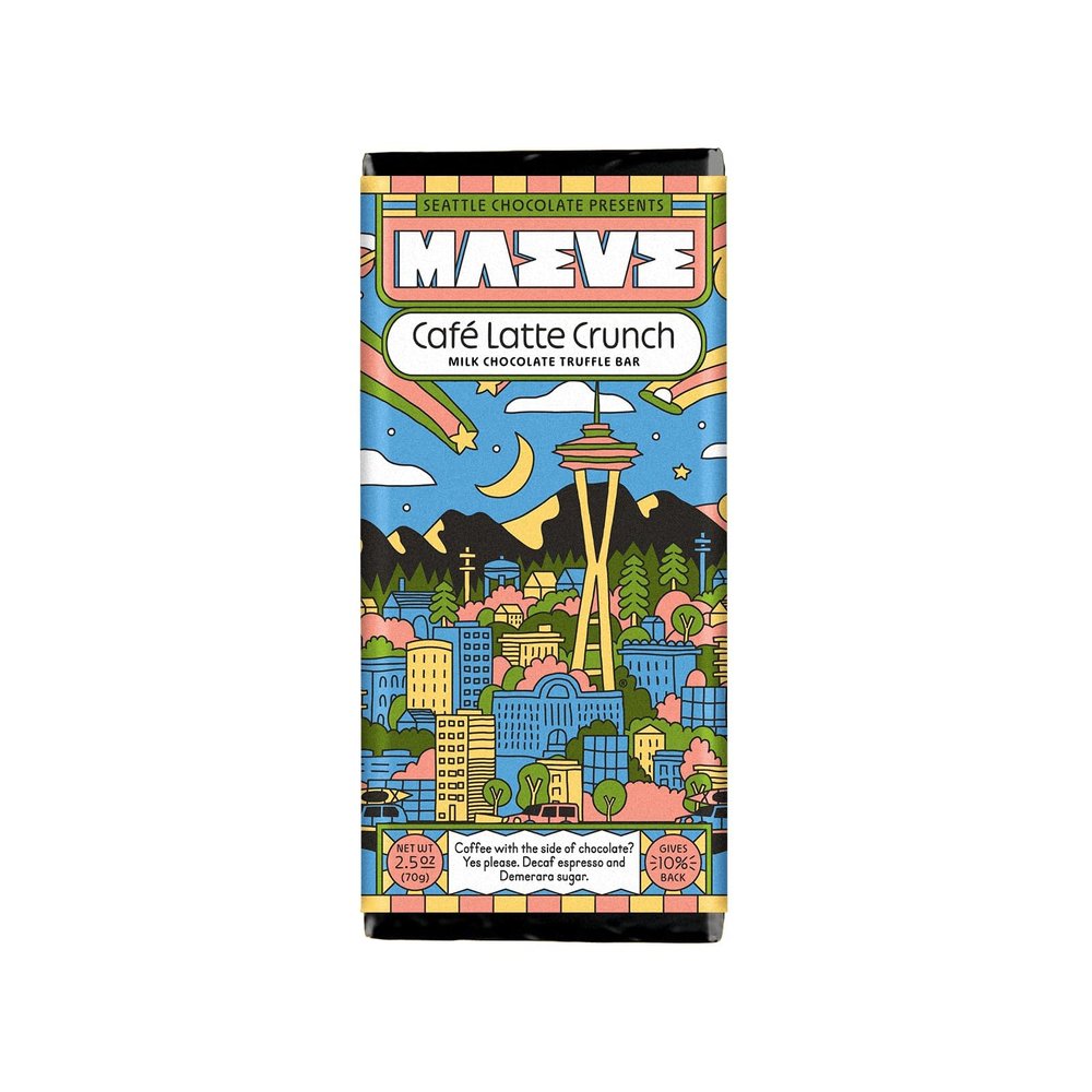 Maeve Chocolate Cafe Latte Crunch Truffle Bar