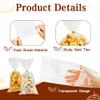 Cellophane Treat Bags - 200 Clear 6x10 Inch Bags with 200 Gold Twist Ties for Birthday Weddings Halloween Party Favors view 3