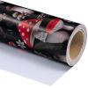WRAPAHOLIC Mushroom Wrapping Paper Roll - Mini Roll - 17 Inch x 33 Feet - Black Red Mushrooms Plants Design, Perfect for Birthday, Autumn, Party, Holiday view 3