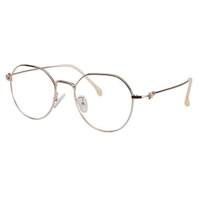 YEIN Eye Protection Glasses Computer Glasses full Rim Metal Eyewear Comfortable Wearing Experience for daily lifeRose Gold+4.25Magnification